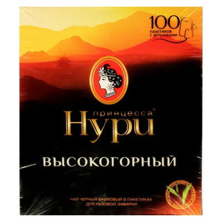 Чай черный Принцесса Нури Высокогорный 100пак с/я